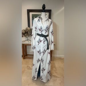 JustFashionnow JFN - Floral Long Shirt Dress - 3XL